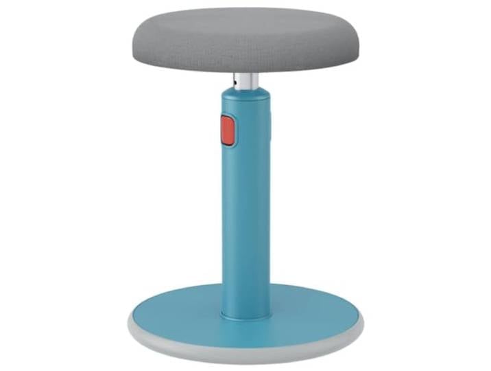 Leitz Tabouret Assis-Debout Ergonomique Pivotant & à Bascule Hauteur Réglable de 46 à 79 cm\, Chaise / Siège de Bureau Gamme Ergo Cosy\, Bleu 65180061