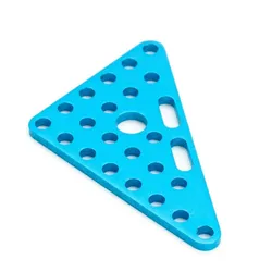 Makeblock Lochplatte 4864 Dreiecksform, Aluminium eloxiert, 8mm Raster M4 Bohrungen, Langlöcher