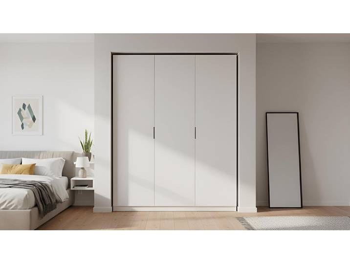 Armoire à vêtements pour votre chambre Mélaminé premium Blanc gris