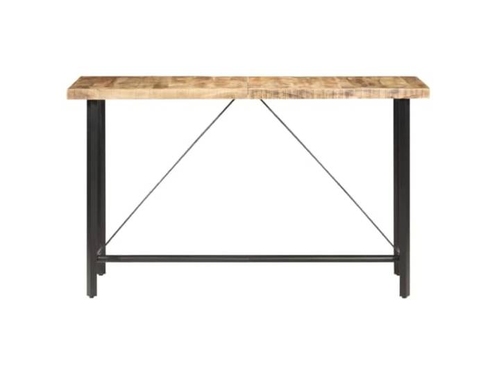 GPUTYGHN Bartisch 180x70x107 cm Raues Mangoholz Industrie-Look,Stehtisch,Küche,Esszimmer,Hartholz,Eisenbeine,pulverbeschichtet,stabil