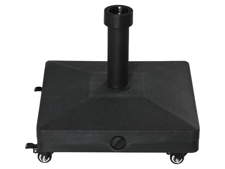Outsunny Sonnenschirmständer mit Roller befüllbar bis 20 kg 22-38 mm Schwarz
