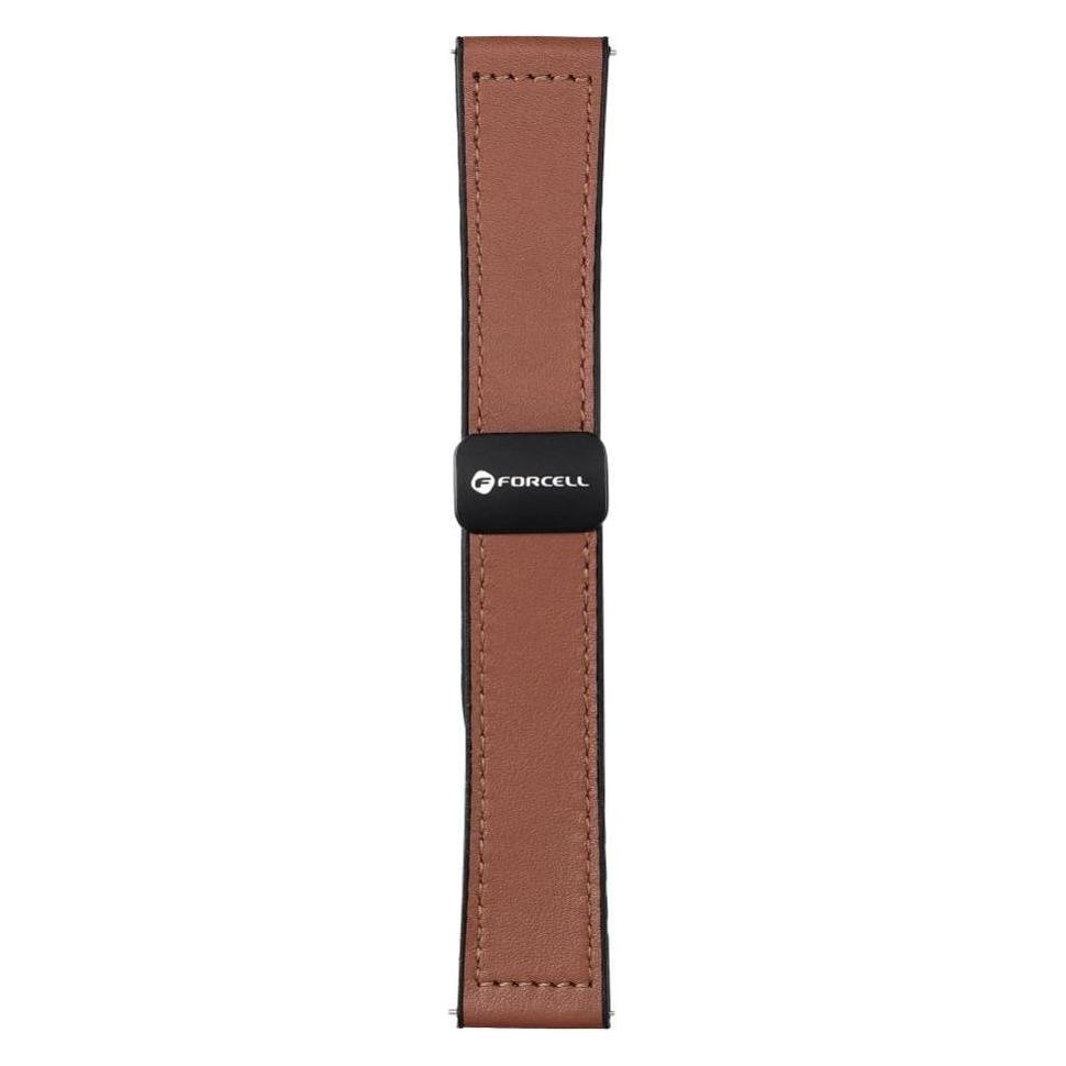Forcell Strap F-DESIGN FS20 magnetic eco leather strap for SAMSUNG Watch 20 mm brown (20 mm, Silikon, Synthetikleder) (59428562)