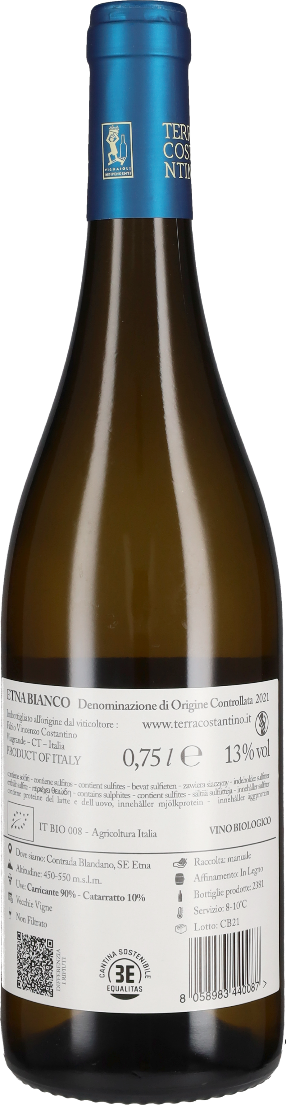 Etna Bianco 'Contrada Blandano' Terra Costantino 2021