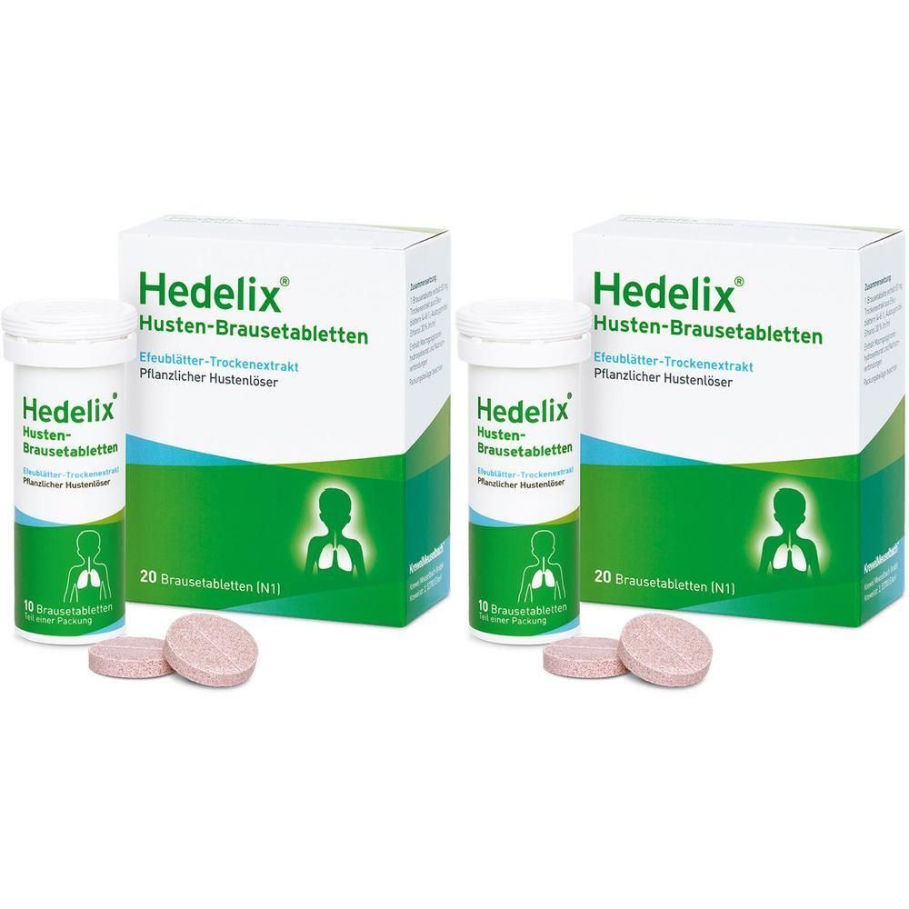 Hedelix Husten-Brausetabletten 2x 2x20 St Brausetabletten