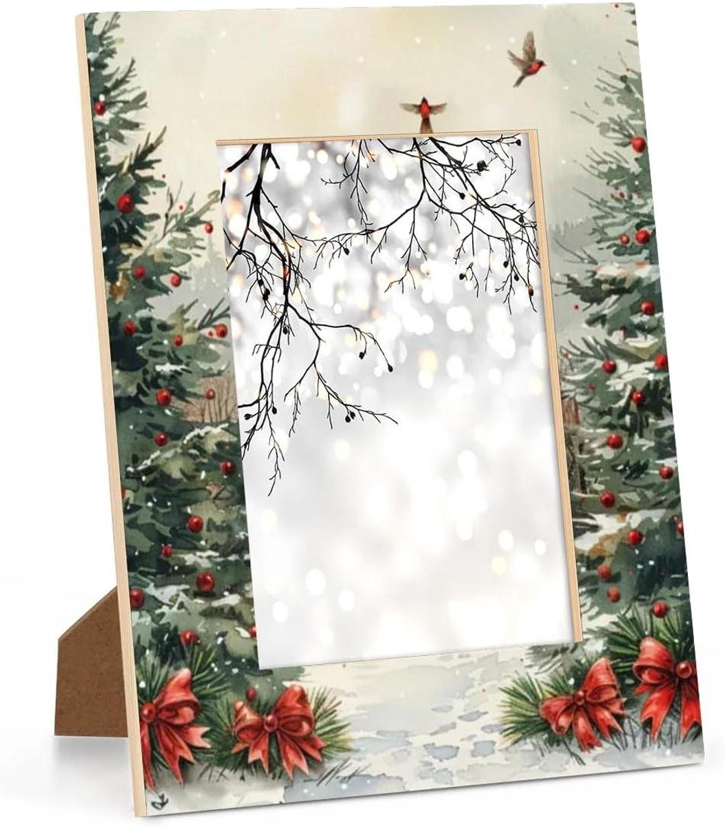 Houten Fotolijst Winter Decoratie Meerkleurig 4x6 Inch