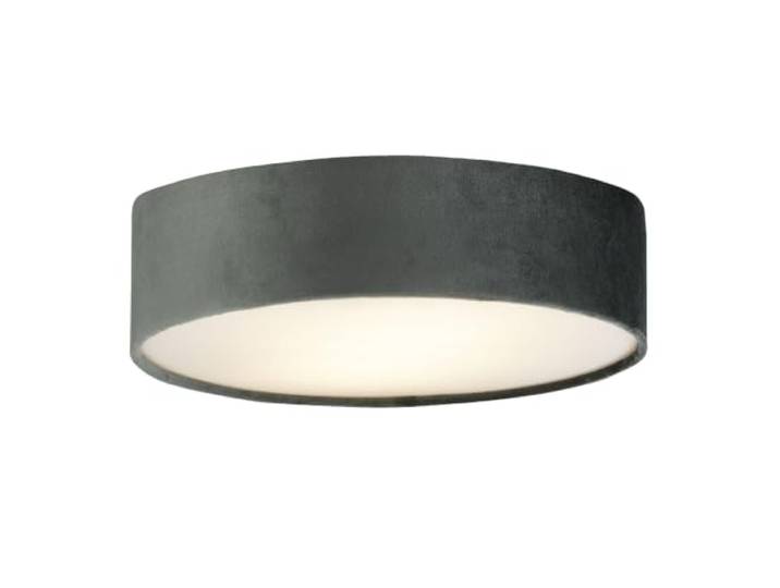 Searchlight Drum Pleat 2 Light Velvet Flush, grijze tint