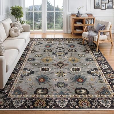 Style Haven Esme Traditional Floral Blue/ Multi Area Rug