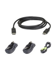 ATEN Tastatur/Video/Maus KVM-Kabel Schwarz 1,8 m USB DisplayPort Secure KVM Cable Kit (2L-7D02UDPX4)