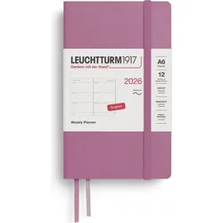 Leuchtturm 1917 Wochenplaner 2026 EN A6, Softcover, Dusty Pink