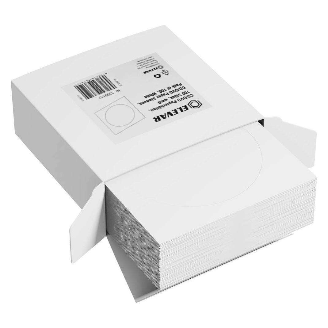 Elevar CD Hülle LV-9684 1 CD/DVD/Blu-Ray Weiss Papier 1 St. (LV-9684)