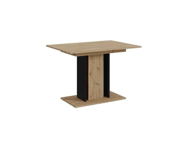 MEBLINI Esstisch Ausziehbar - Esszimmertisch Modern - Küchentisch - Säulentisch - Ausziehtisch - Dining Table - Esszimmertische - 100-140x60x75cm - Wood MINI - Artisan Eiche/Schwarz Matt