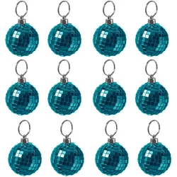MARELIDA Weihnachtsbaumschmuck Discokugel Spiegelkugel Baumkugel 5cm blau 12St.