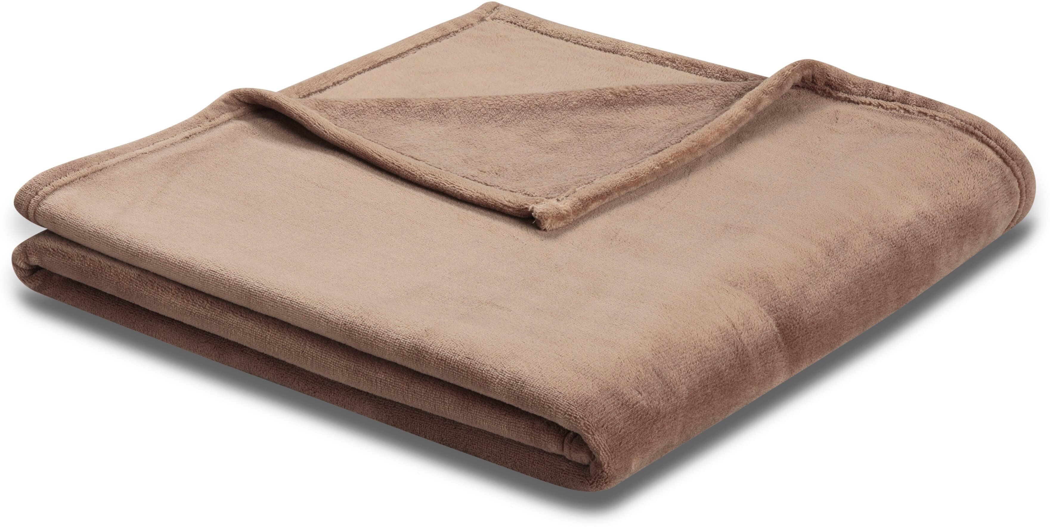 Wohndecke BIEDERLACK "King Fleece", braun (palisade), B:150cm L:200cm, Polyester, Wohndecken, Wohndecke, leicht, Kuscheldecke