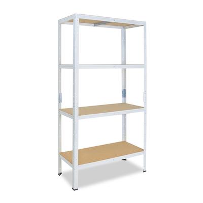 shelfplaza HOME 200x90x60 cm Schwerlastregal in weiß mit 4 Böden und 175 kg Traglast pro Boden