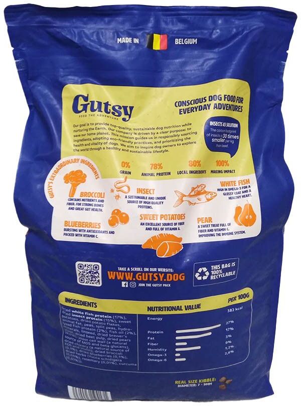 Gutsy Fish & Insect Small Adult 6kg 6 kg Futter