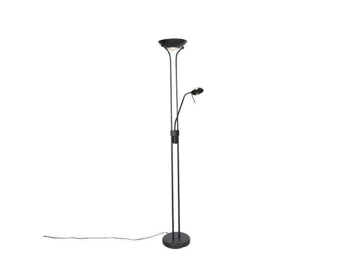 Lampadaire en acier noir