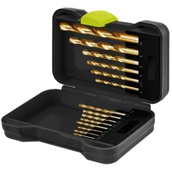 Goobay Tools Bohrer Sets, für Bohrmaschinen mit rundem Bohrfutter, mit Transportbox - Auswahl: HSS-Metallbohrer-Set, 15-tlg.