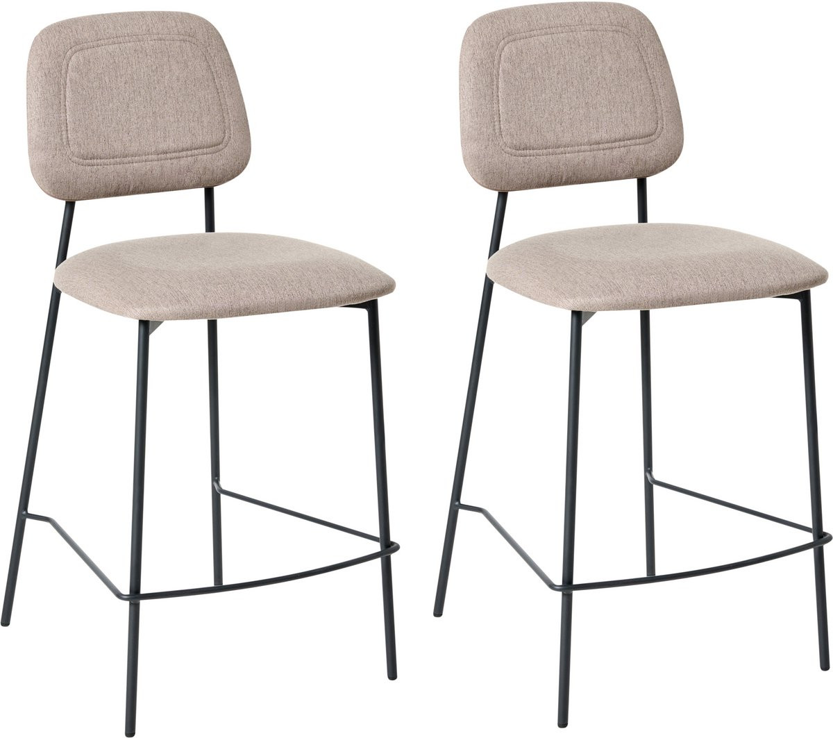 Beliani Barkruk set van 2 - Taupe