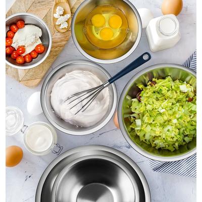All Categories Goods Stainless Steel Mixing Bowls Set With Measuring Cups And Spoons Nesting Kitchen Prep Bowl Set Stainless Steel Mixing Bowls Set With Measuring Cups And Spoons Nesting Kitchen Prep Bowl Set