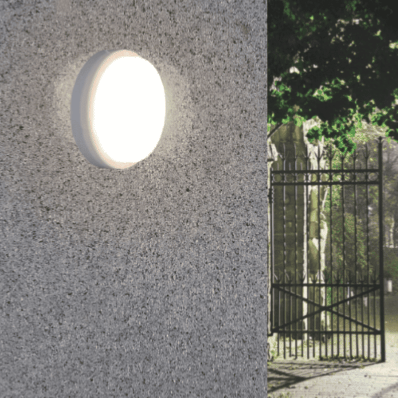Optonica Plafonnier LED 8W Blanc Rond IP65 - Blanc Chaud 2300K - 3500K