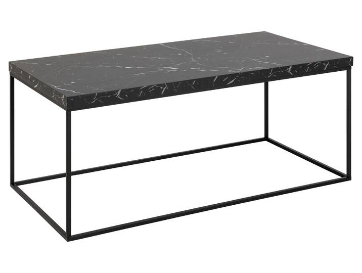 Couchtisch ACTONA GROUP Barossa, Wohnzimmertisch, Sofatisch, Steinoptik, rechteckig , schwarz, B:110cm H:45cm T:55cm, Tische, Couchtisch, Moderner Scandi-Stil, schwarze Stahlgestell, Mehrere Varianten