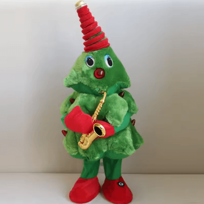 Uplift Curations Animated Dancing Christmas Tree Plush Toy With Music & Lights sachs