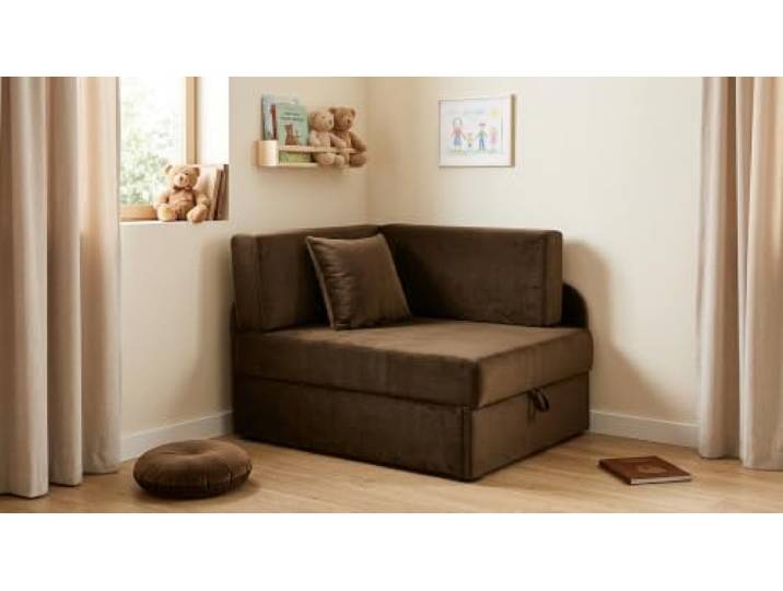 Family Meble Kinder-Schlafsofa Denis Design mit Bettkasten, ausziehbar – Variante Rosa