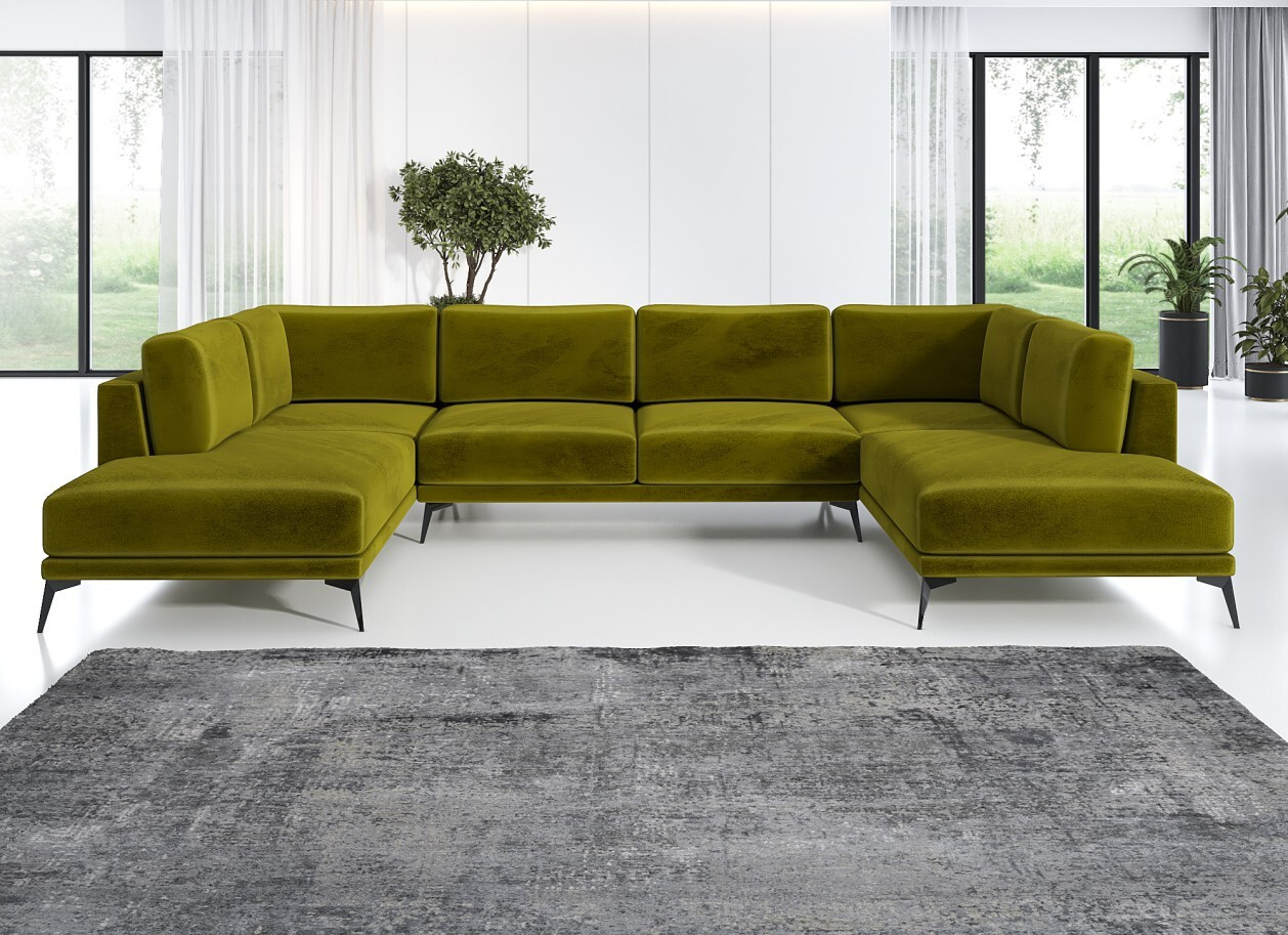 Mebloland Max-bank Scandinavische stijl L-vormige bank voor de woonkamer