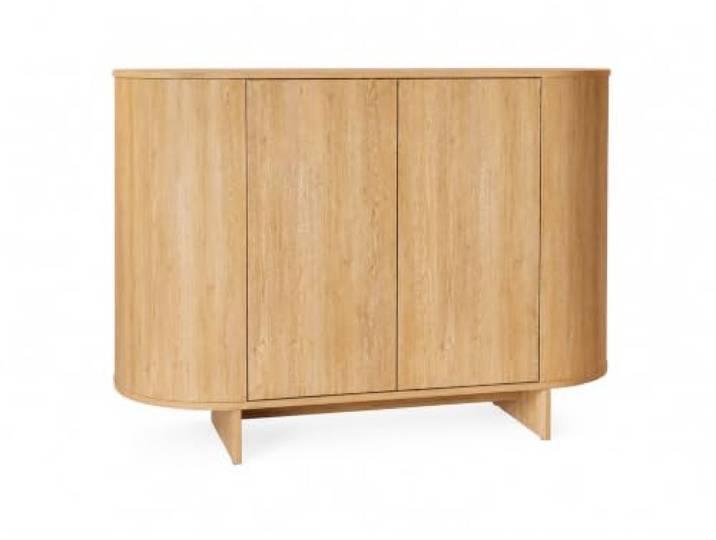 3xE Living Kommode 160 cm, Push-to-Open, Eiche Cremona, 160 x 40 x 90 cm