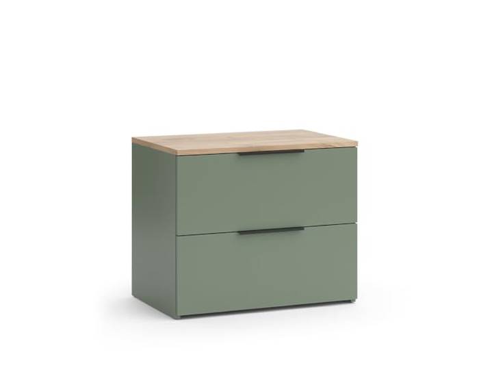 Vicco Kommode Wido, Grün, 60 x 50 cm mit 2 Schubladen, zur Aufbewahrung von Kleidung und Alltagsgegenständen