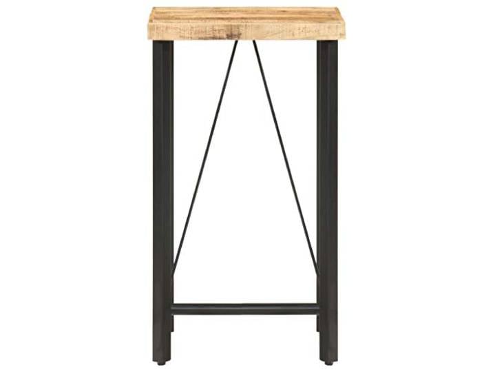 KGHERMDF Bartisch 60x60x107 cm Raues Mangoholz Industrie-Look, Pulverbeschichtete Eisenbeine, Robust, Langlebig, Unikat