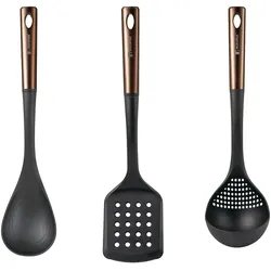 San Ignacio Copper - 3-teiliges Küchenutensilien-Set aus schwarzem und kupferfarbenem PBT