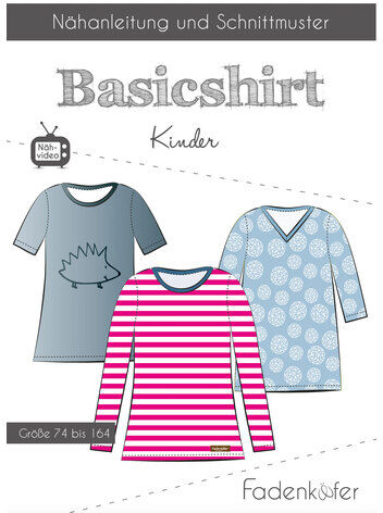 Fadenkäfer Schnitt "Basicshirt" für Kinder