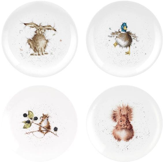 Wrendale Designs Assorted Set of 4 20cm Coupe Plates