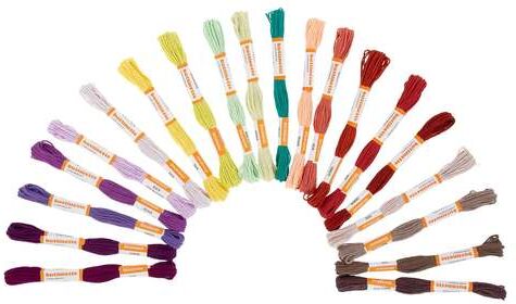 buttinette Qualitäts-Sticktwist "Early Fall", Inhalt: 20 Strängchen à 8 m