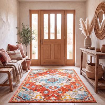 SAFAVIEH Madison Efrosina Boho Medallion Distressed Rug