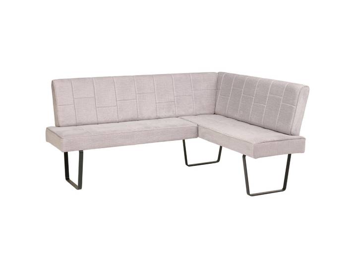 Mid.you Eckbank, Hellgrau, Metall, 3-Sitzer, L-Form, 190x150 cm, Esszimmer, Bänke, Eckbänke