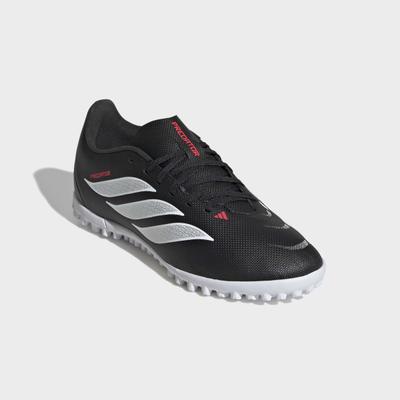 Fußballschuh ADIDAS PERFORMANCE "PREDATOR CLUB KIDS, KUNSTRASEN", Herren, Gr. 30, schwarz-weiß (core schwarz, ftwr weiß, lucid rot), Synthetik, Schuhe Fußballschuh