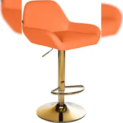 Proregal CHEFGASTRO Barhocker CARTAGENA Gold Kunstleder HxBxT 89x51x52cm Kunstleder Orange Barstuhl