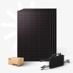 2000Wp Balkonkraftwerk mit 4 SunPro TopCon 500 W Modulen und 1600 W Wechselrichter Solaranlagen-Set Quattro XL | kleines kraftwerk