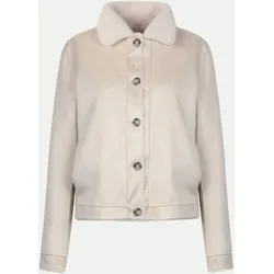 Faux-Suede Kurzjacke mit Webpelz 120-beige 36
