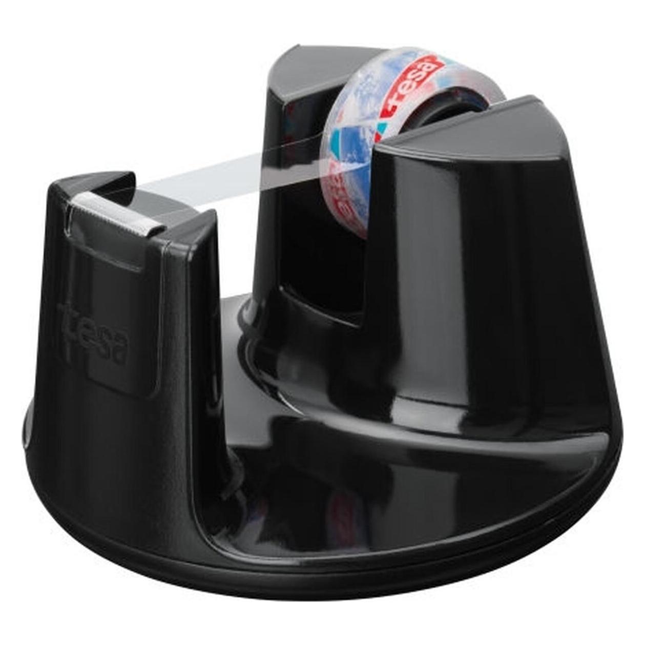 tesa tesafilm COMPACT Tischabroller, Klebeband-Spender mit Anti-Rutsch-Boden, inkl. 3 Rollen tesafilm (53832-00000-01)