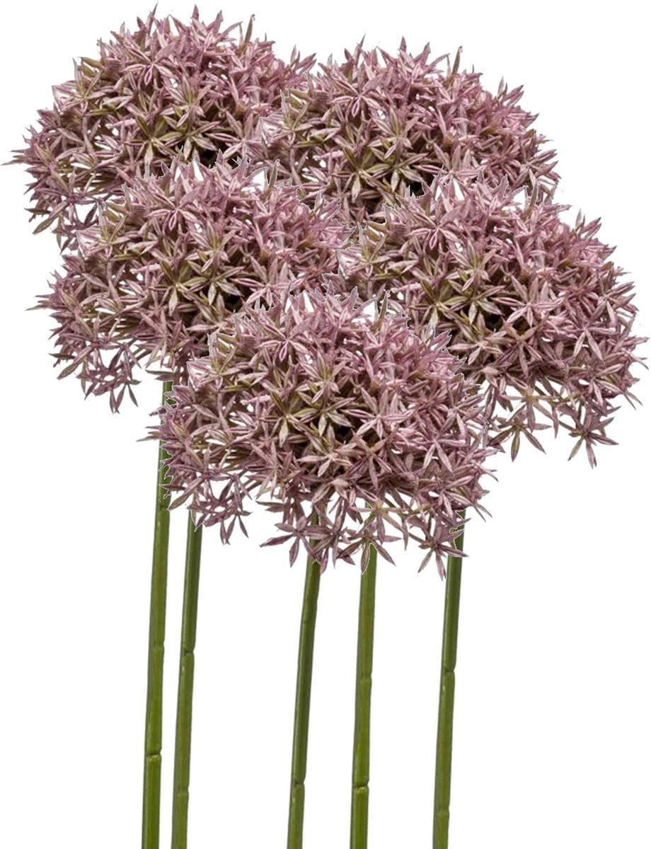 Emerald Allium Sierui kunstbloem - 5 stuks - Lila - Hoogte: 62 cm