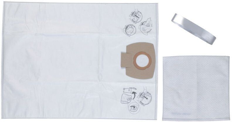 Milwaukee Dammsugarpåse fleece 25 l, 5-pack