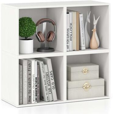 1/2/4 pcs Cubby Bookcase Stackable Open Cube Shelf for Small Spaces