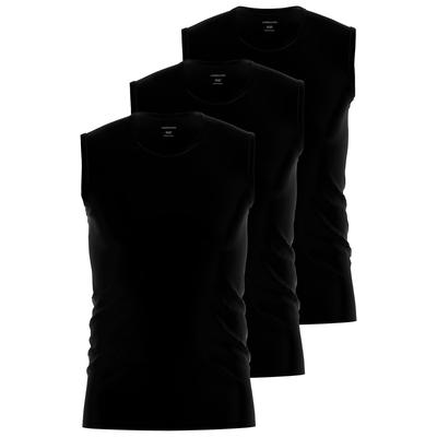 Unterhemd AMMANN "3er Pack Tank Top Day Modern / Micro Modal", Herren, Gr. L, N-Gr, schwarz, Obermaterial: 93% Modal CMD. 7% Elasthan EL., Unterhemden Unterhemd