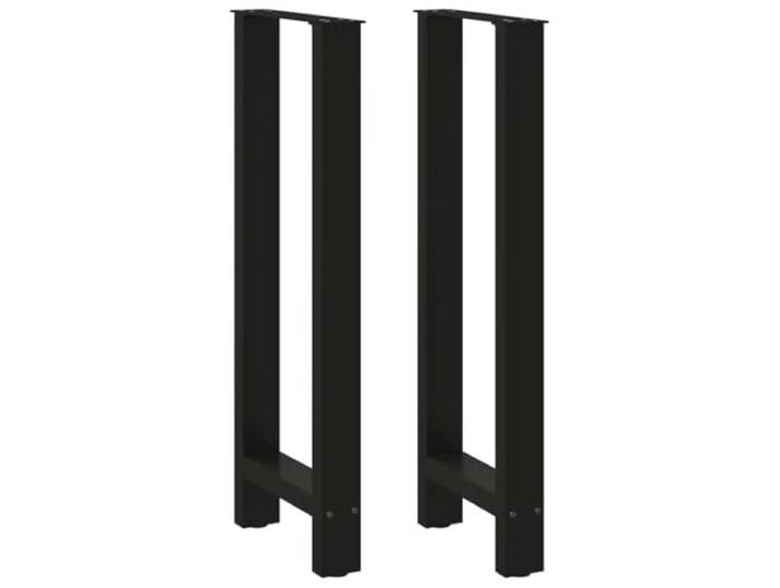 HGDFWRQW Bartischbeine 2er Set, Stehtisch Kufen 50x100 cm, Schwarz Robuste Kufen mit Bodenausgleich für Stehtische in Küche oder Essbereich, inklusive Schrauben für den stabilen Bau.