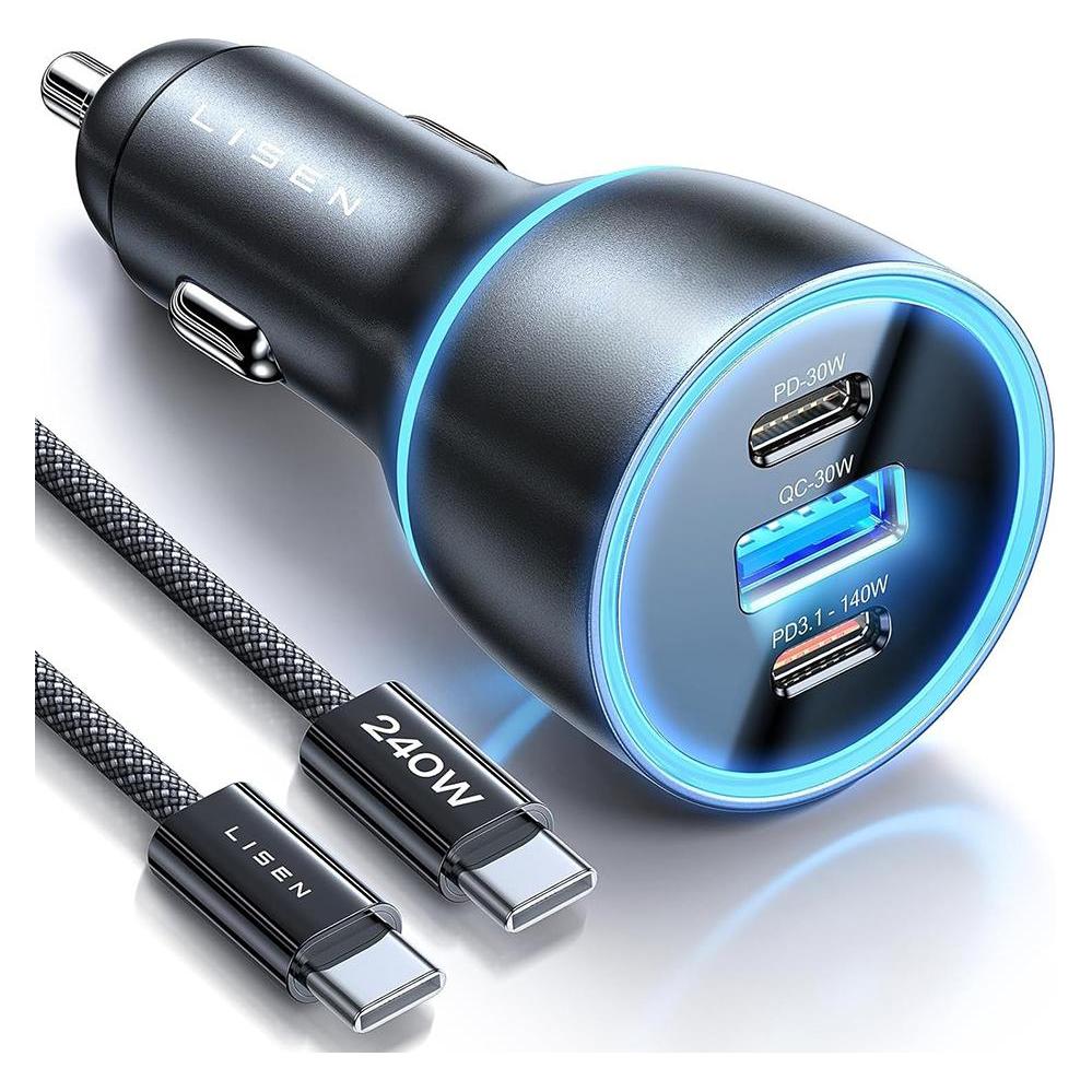 Lisen Car Charger with USB-C Cable (61977672)
