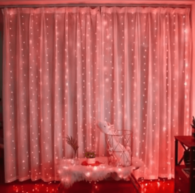 Inspire Curations 6x3M Wide Waterfall Fairy Lights red 3x1m 100leds