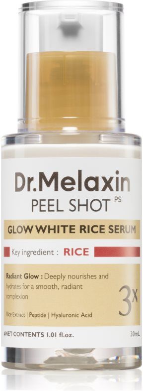 Dr. Melaxin Peel Shot Glow White Rice Serum regenerating and brightening serum with an exfoliating effect 30 ml